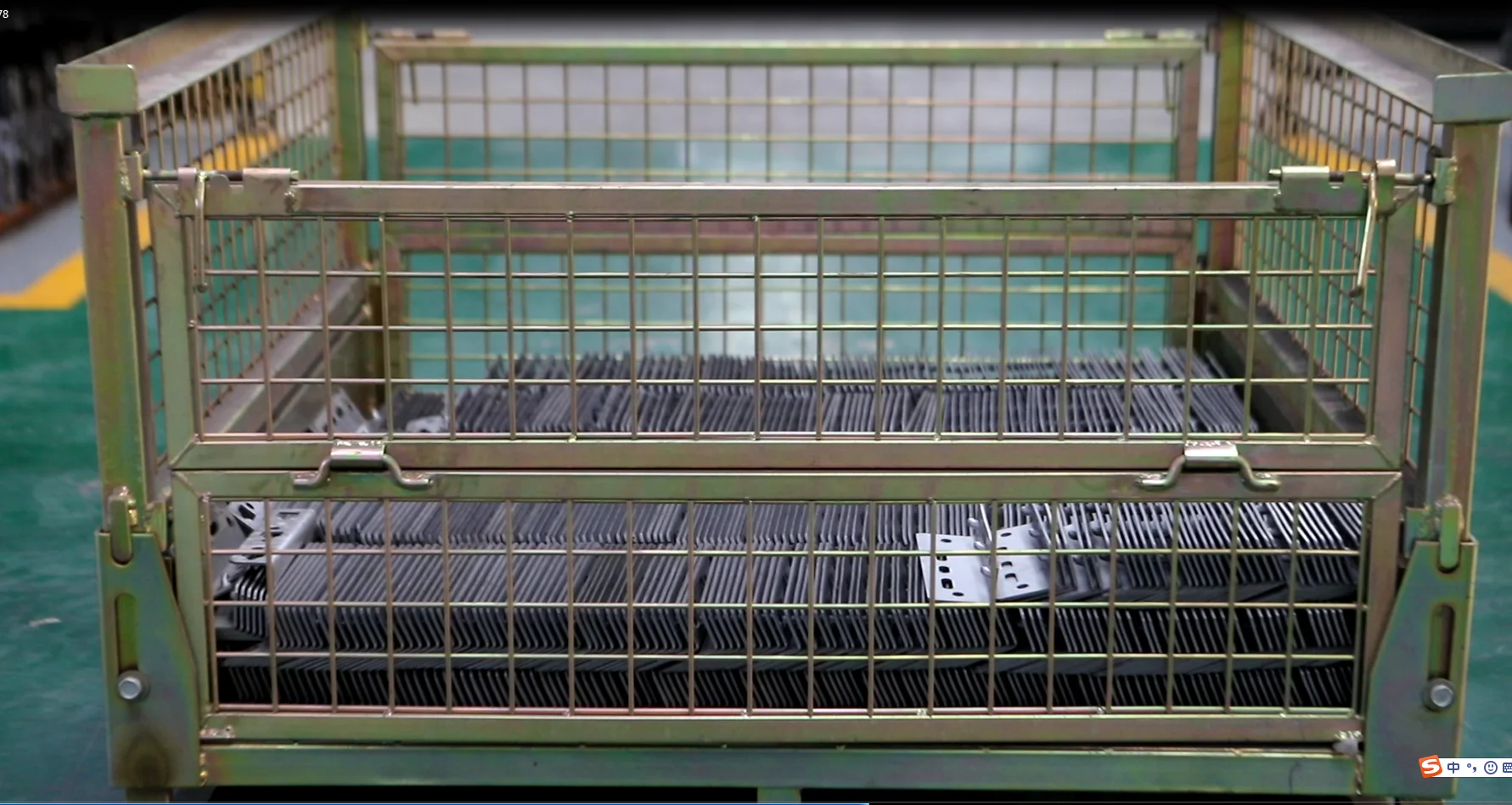 Складной передвижной популярный стальной поддон, проволочный контейнер с колесами