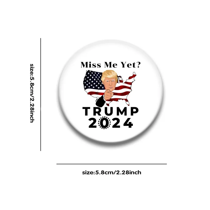 Пуговицы Amazon Трампа-Сохраняйте Америку великолепным Трампом 2024 президентскую избирательную кампанию-значок кнопки выборов Дональда