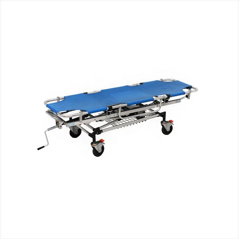 High Strength Folding Ambulance Stretcher Dimension with Wheels