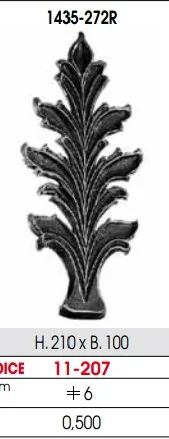 Manufacturer Wrought Iron Stamped Leaves for Staircase Fence Railings