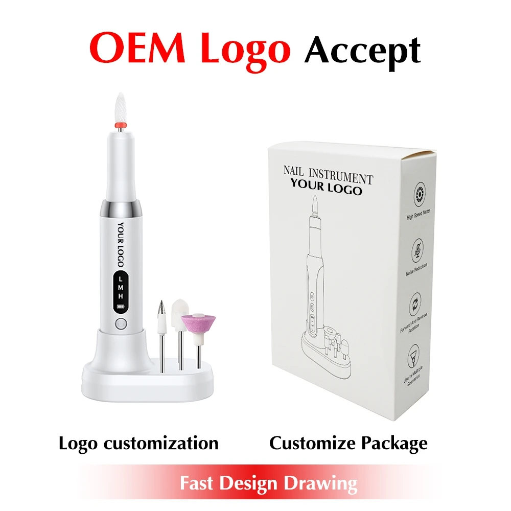 35000RPM Cordless Nail Drill Pen Machine Nail Cuticle E File Machine Portable Adjustable Nail Drill Polisher Salon Home Use