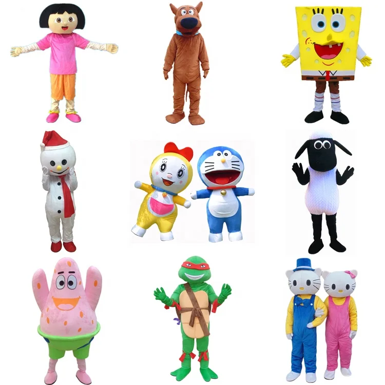 
Factory adult cartoon custom made cosplay plush animal mascot costumes 