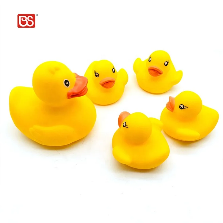 BS Promotional Custom Logo Low Price Eco-friendly Assortment Floating Bulk Yellow Shower Bath Toy Rubber Duck For Baby