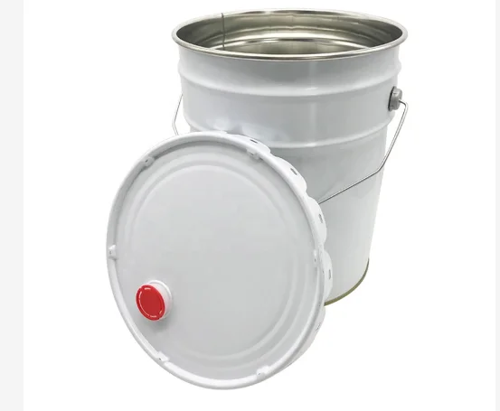 Wholesale Chemical Paint Oil Bucket Pail Drum Metal Steel with Metal Lid Tin 18 to 20 Liter 6 Galon Printing Bucket 