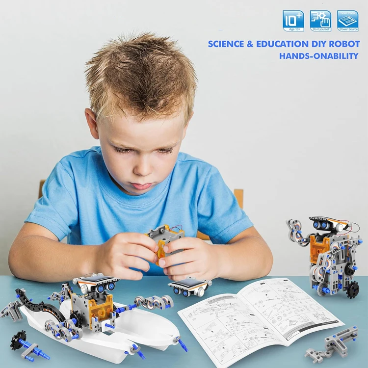 Education Solar Power Robots Toys for boys Educational Toy DIY Science Kits for Kids Gift Building Experiment Robotics Set