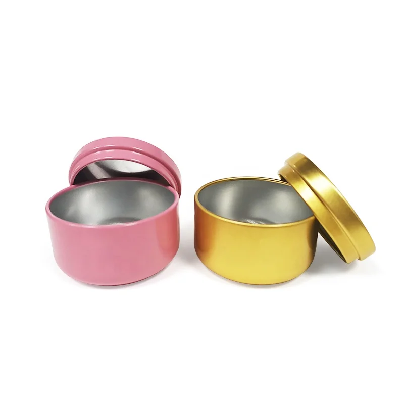 Cosmetic Jar Packaging Empty Round Aluminum Metal Cream Tin Boxes 50ml candle jar