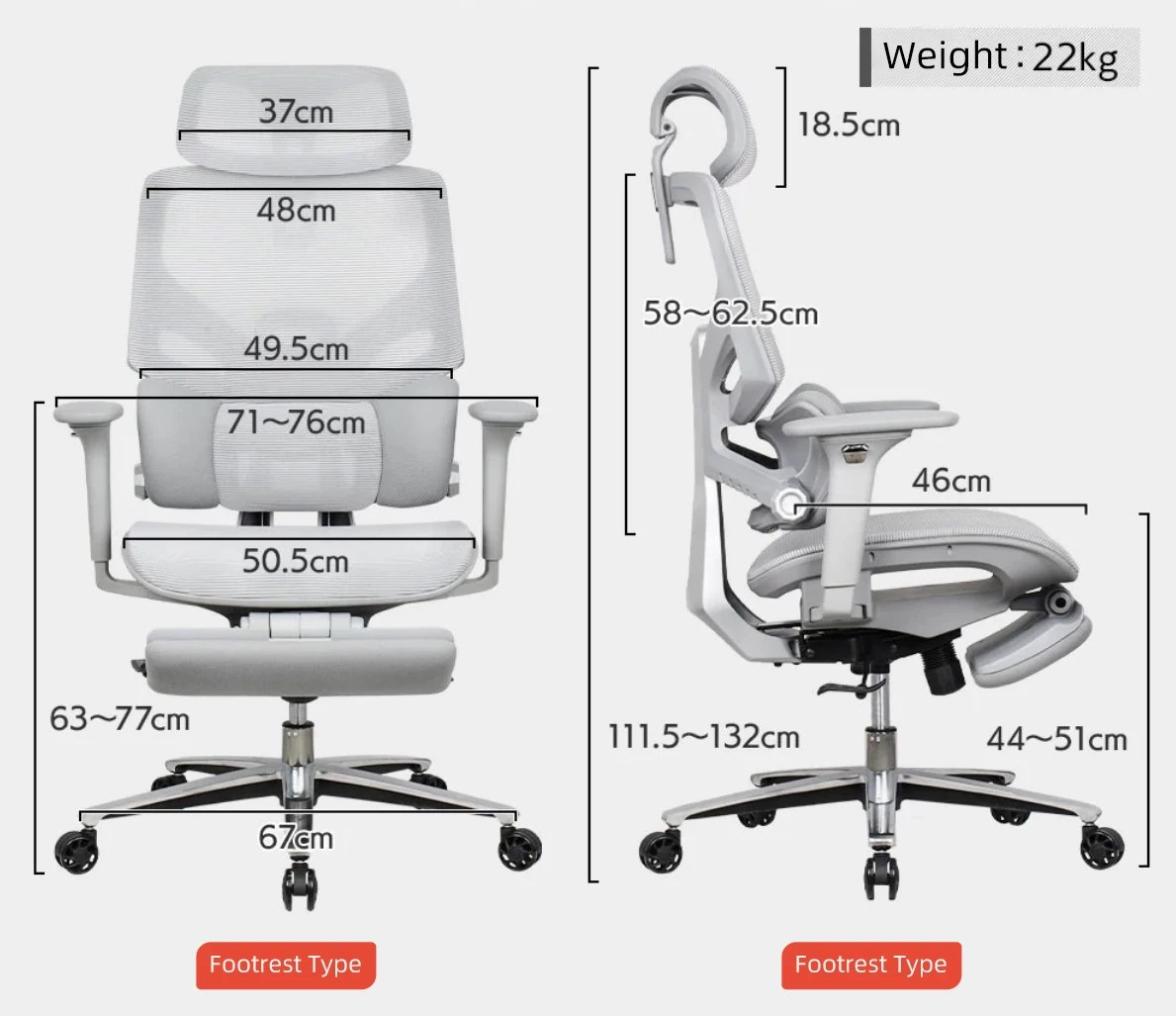 Boss CEO Luxury Work Chair Swivel Mesh H1 PRO V2 Ergonomic Office Chair With Footrest