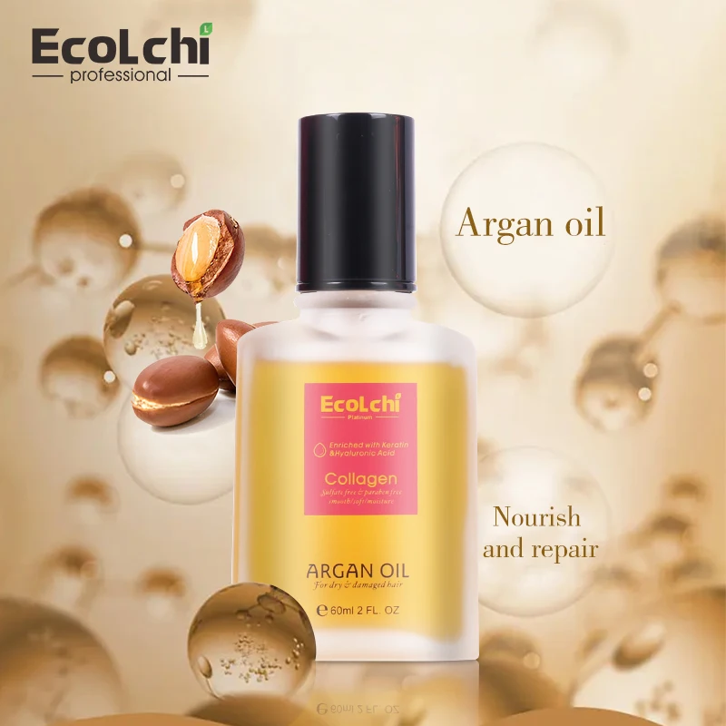 Ecolchi hot selling brand Morccan Hair Care Essential Oil Best Styling Care Products Organic Treatment Hair Serum Oil