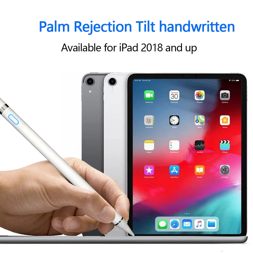 European  hot sell new fashion customized  white colour metal alloy active stylus pen for touch screen for apples pencil