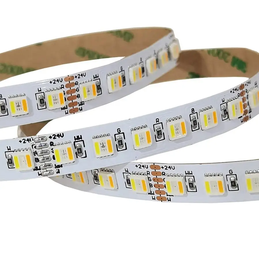 KTV using led strip 5 in 1 smd5050 Individually addressable 5in1 Rgbwww 12v 60/144 Led Pixel Strip Tape Lighting White PCB