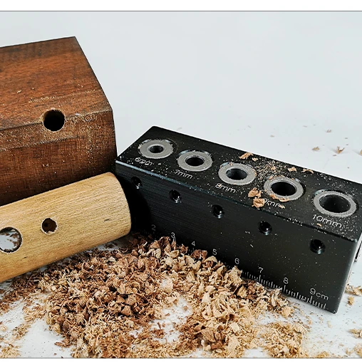 90 Degree Straight Angle Drill Guide Pocket Hole Jig Kit Aluminum Alloy Hole Locator Doweling Jig Woodworking Tools