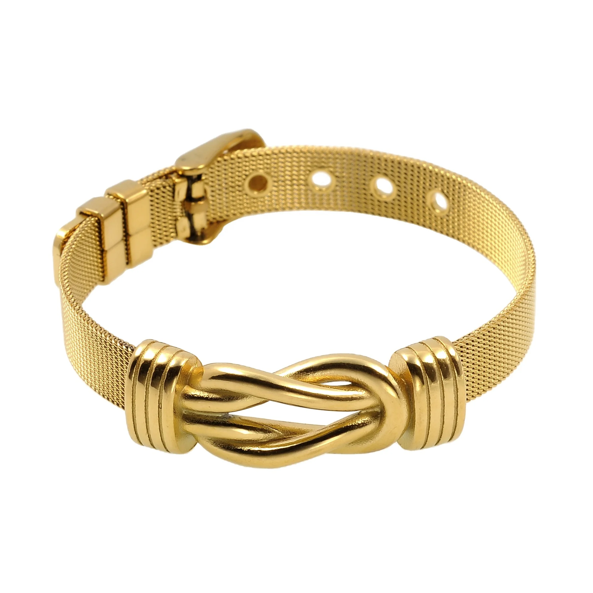 Модный Высококачественный Браслет из нержавеющей стали, 18-каратного золота, итальянский, Миланский ремень, браслет для часов