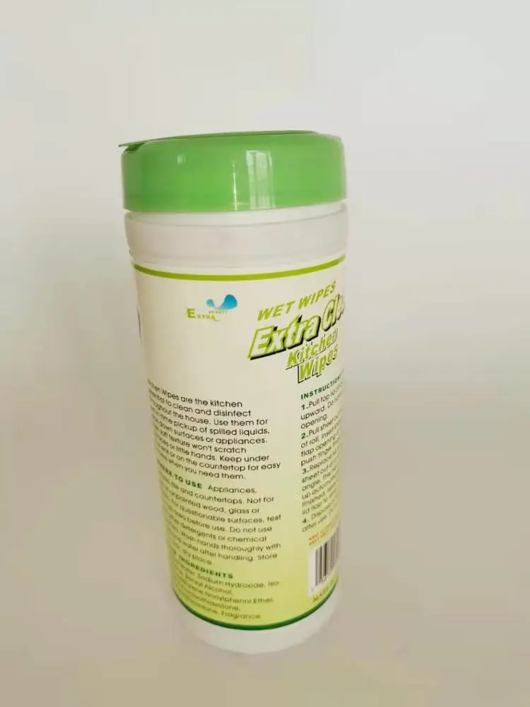 Wholesale Biodegradable Kitchen Wet Wipes In Canister Magic Wet Wipes