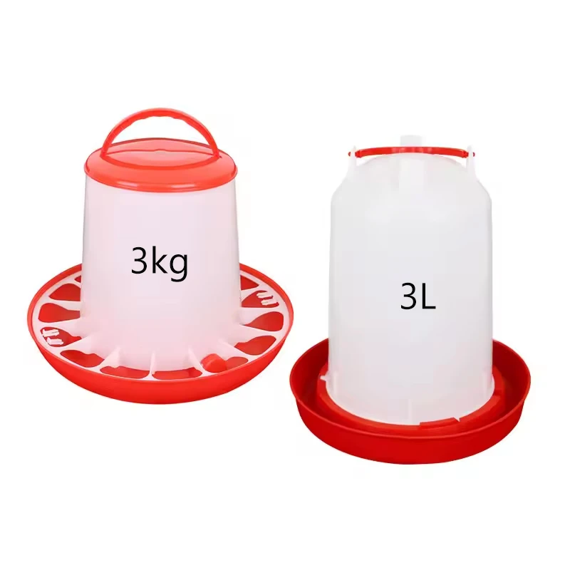 Poultry feeders And Drinkers Chicken Duck Quail Pigeon Goose 3kg Feeder And 3L Waterer Set