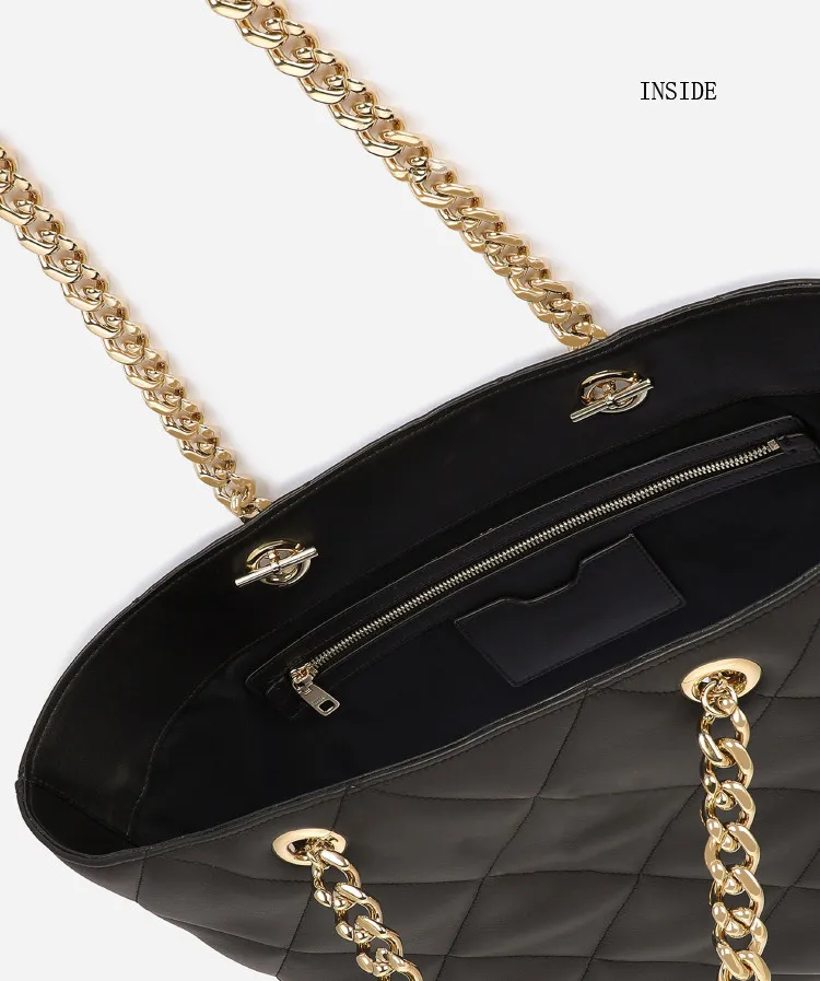 Paparazzi custom logo PA0422 quilted Vegan PU Leather bags women handbags ladies classic chain handle handbags for women luxury