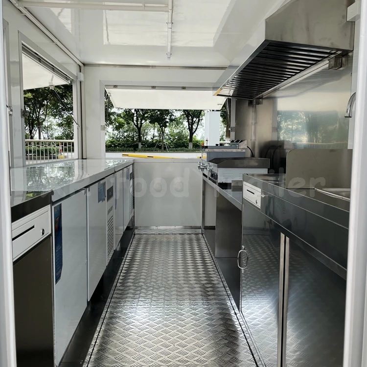 Best Designed Mobile Square Consession Trailer Food Carts and Food Trucks Mobile Food Trailers for Sale Malaysia Fiberglass