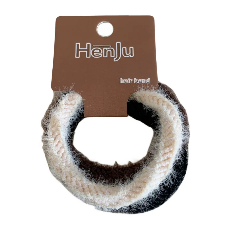 Europe And America Infant Hairband Kids Hair Bow With Elastic Band Personalized Elegance Plush Korean Kids Hair Band for Girl