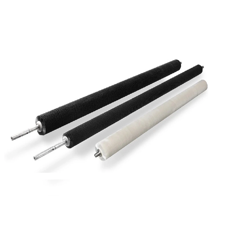 1200mm Industrial Nylon Bristle Cylinder Conveyor Cleaning Brush Roller For Horizontal Glass Washing Machine