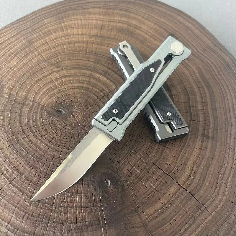 Aviation Aluminum Gravity Knife D2 Steel High Hardness Folding Turnip Knife Portable Pocket Knife Camping Outdoor