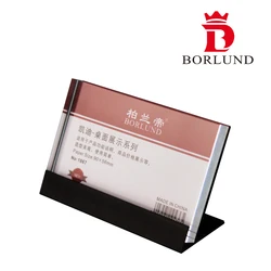 Borlund Clear Acrylic Price Tag Holder for Supermarket, Transparent Mini Acrylic Price Tag Label Display Stand for Shelves