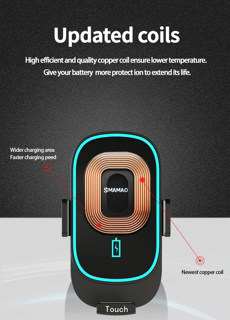 
AI contral Wireless car charger new coming car wireless charger 15w car charging 