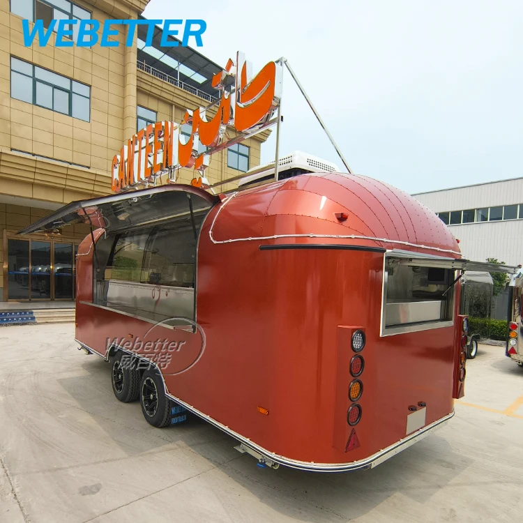 WEBETTER Remorque Snack Pizza Fast Food Truck Chicken Rotisserie Grill Food Trailer BBQ Coffee Mobile Kitchen Food Trailer Sale