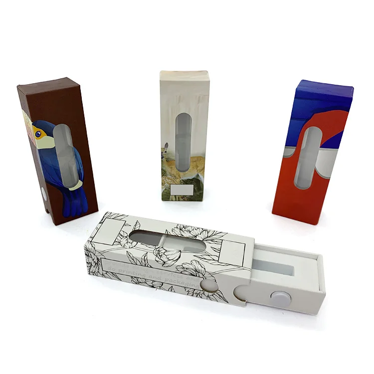 
Clear Small Acrylic Boxes Child Resistant Lid Vape Cartridge Packaging Boxes Custom Custom Cartridge Box 