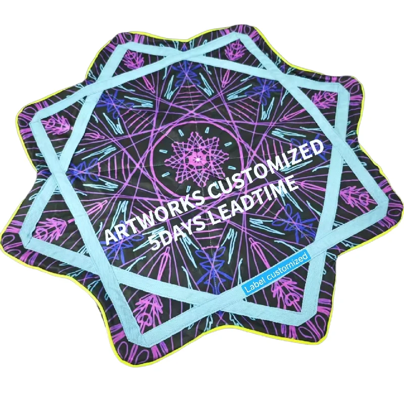 Dapo Star Spinning Cloth Dance Customized Handkerchief Stretched Spandex Fabric Flyper for Juggling Dance