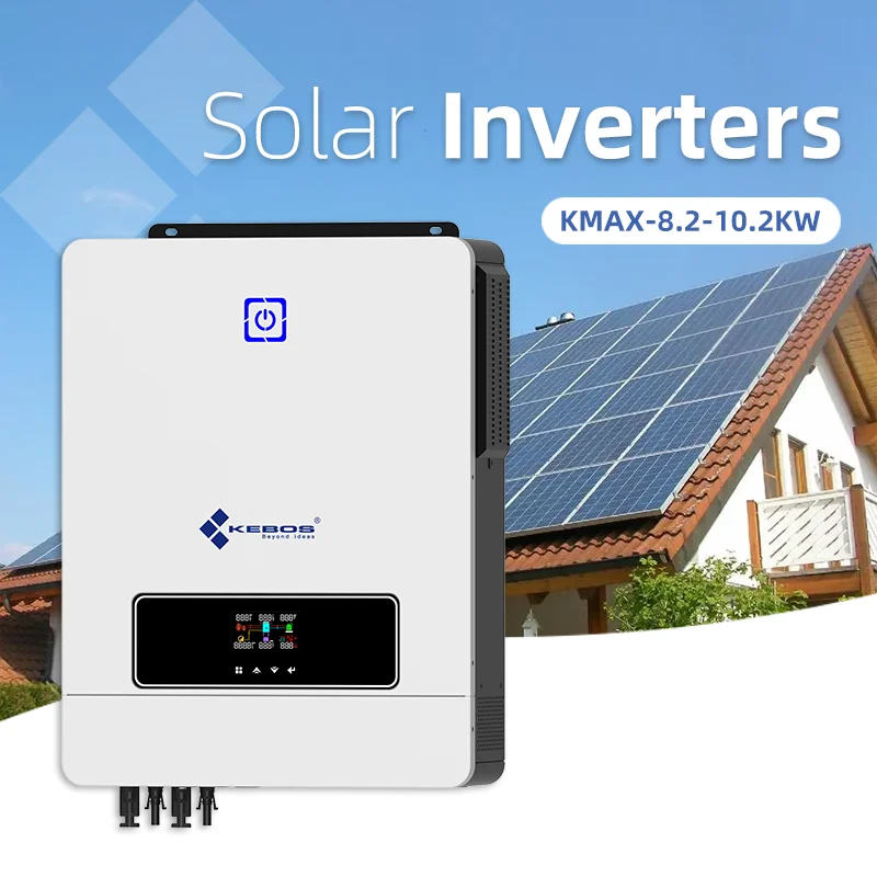 Кебос KMAX-10200-48V ЖК-дисплей однофазный чистый синусоидальный солнечный инвертор на автономной сети Гибридный с MPPT 120A