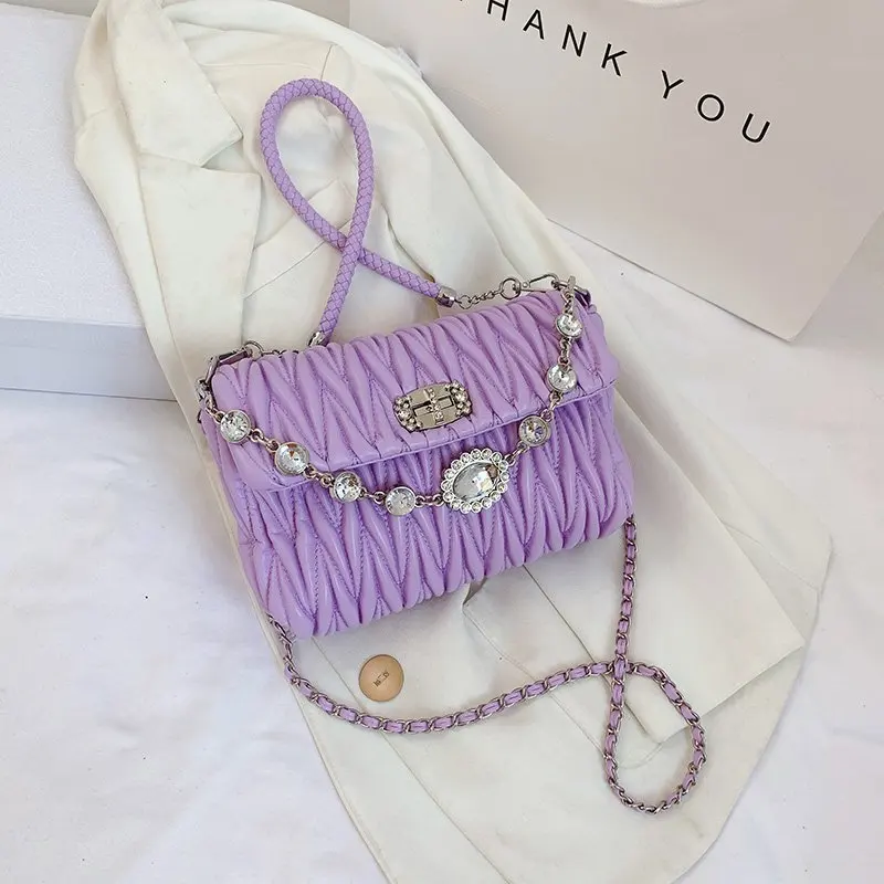 Luxury High Quality Rhinestone Handbags Lady Underarm designer Hand bags For Women
