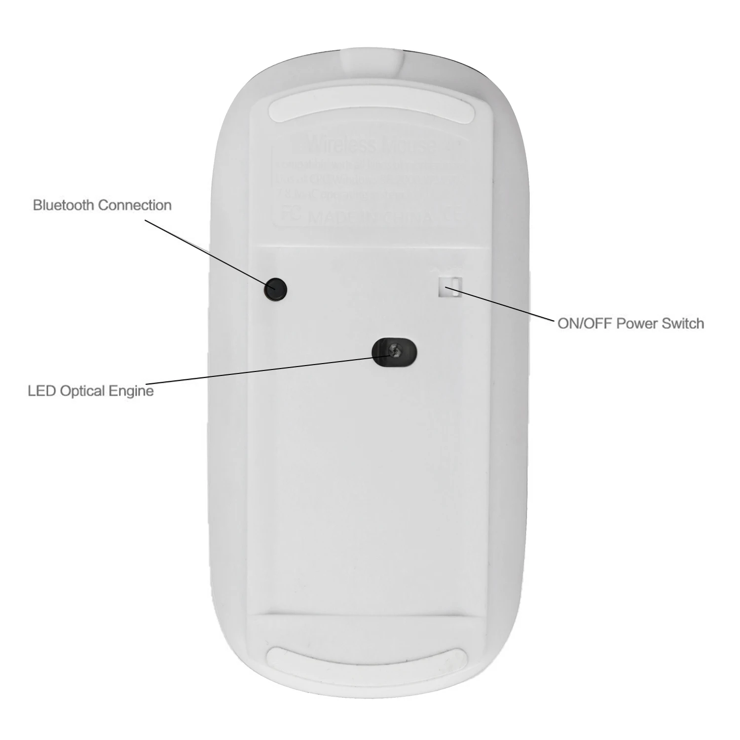 Fashion Chargeable thin and Light Slim Mini Portable Travel BT 3.0 Optics Wireless Mouse