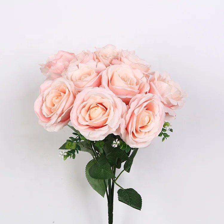 High grade 10head red  rose flowers artificial for home decoration