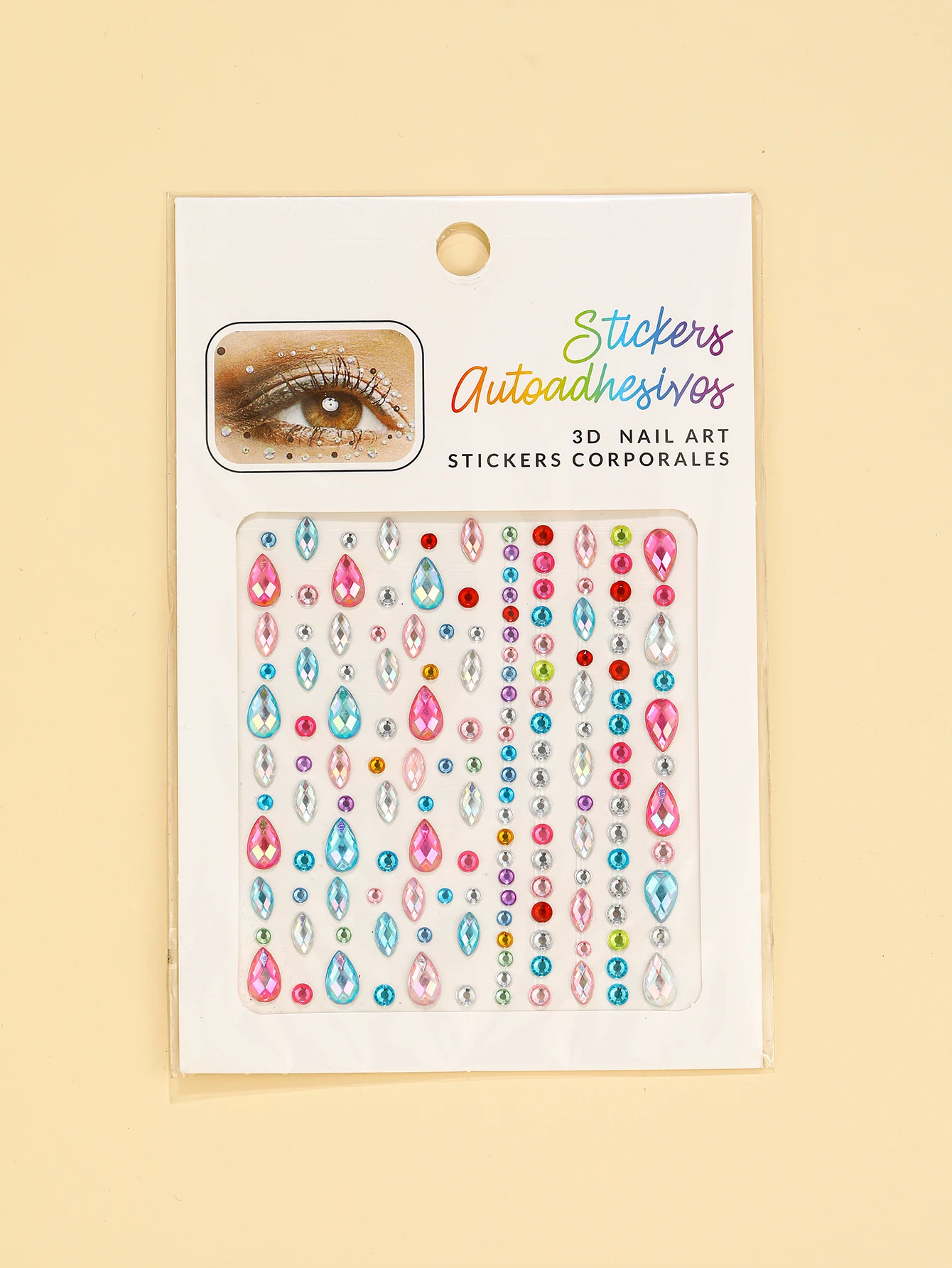 Mixed Color Nail Decoration Makeup Fancy Diy Glass Stones Crystal Round Beads Flatback Acrylic Nail Crystal