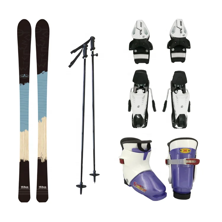 Winter  sports Hot sale ski set include ski boots and  binding and pole in Russia and Kazakhstan