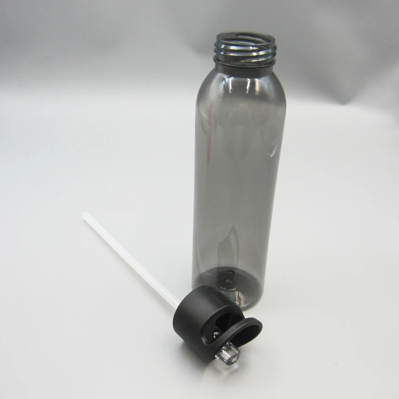 Plastic water bottle customization disposable drink botter with food grade straws for fitness enthusiasts
