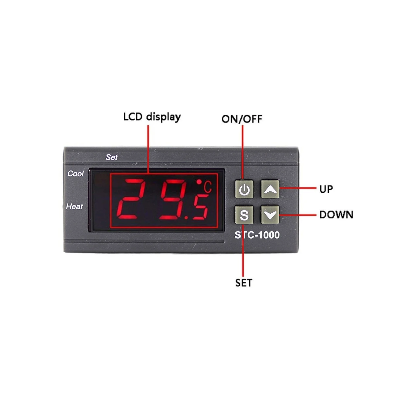 STC-1000 Dual Digital Thermostat Temperature Humidity Control STC 3028 Thermometer Hygrometer Controller