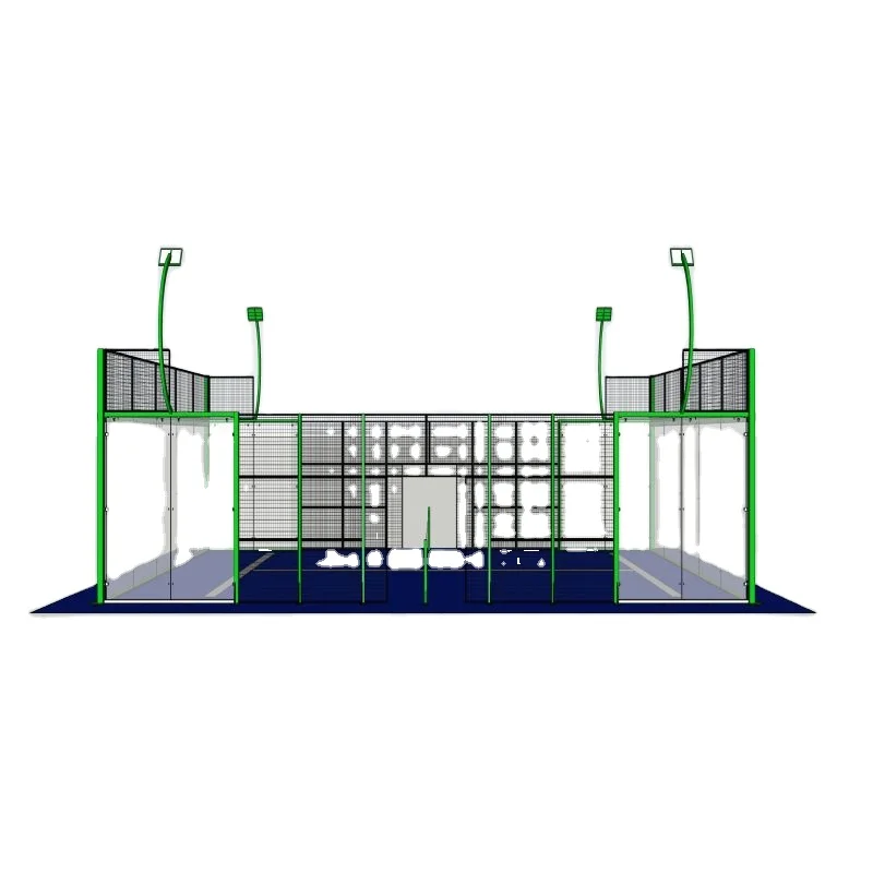 Factory Direct Supplier Curved Pole Outdoor Environmental Panoramic Padel Paddle Tennis Court