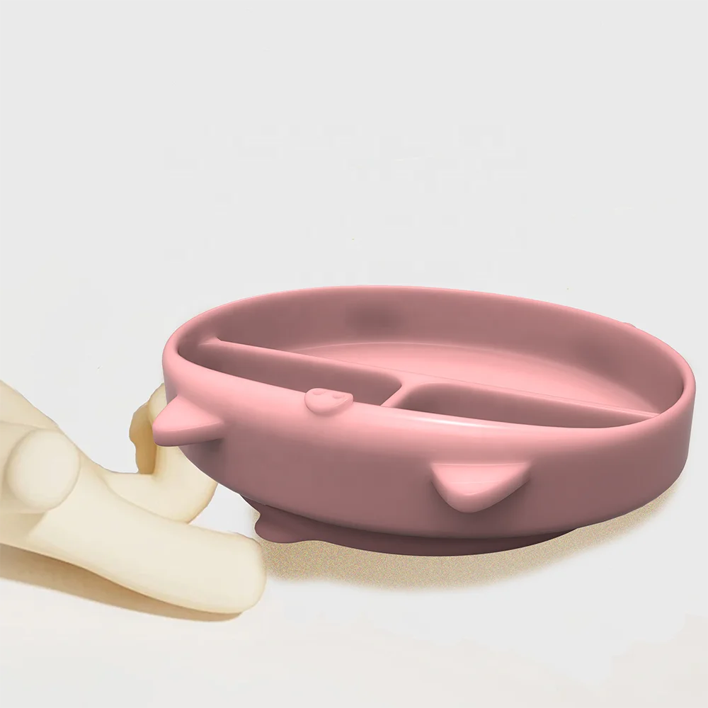 MHC оптовая продажа товары для кормления детей Силиконовый Набор миска крышка ложка