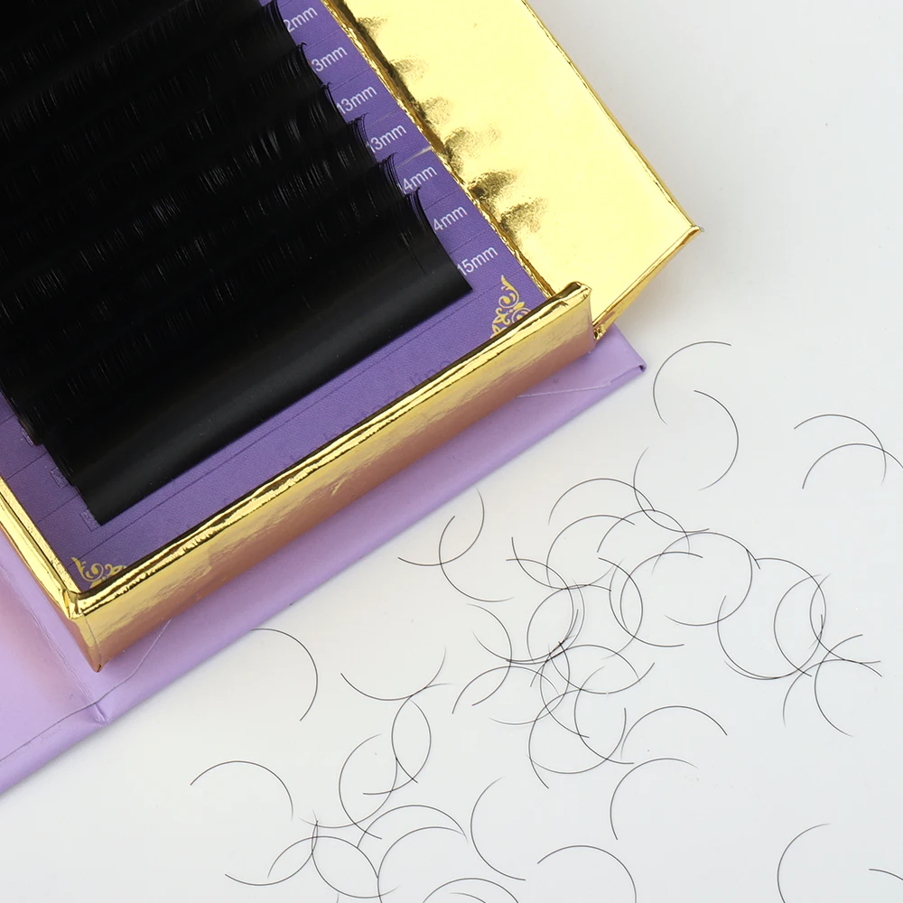 SP EYELASH 0.05 Matte Dark Black Volume Lash Extensions Cashmere Eyelash Extension Supplies Private Label Individual Lash Trays