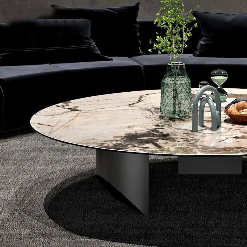 Durable Using European Style Luxury Coffee Table Modern Round Metal Coffee Table For Home Bar