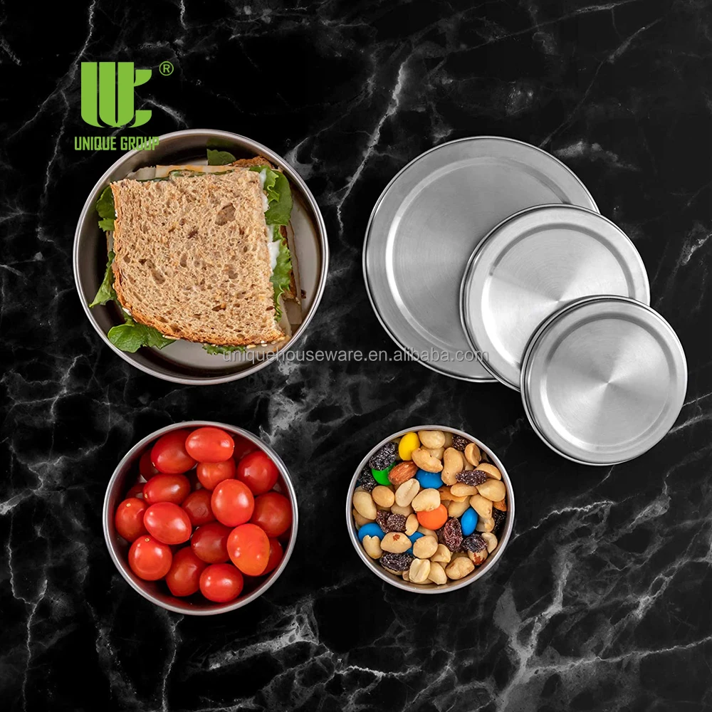 Unique Group 8/16/24oz Airtight Airtight Storage Jars Canister  Stainless Steel Containers Food Containers