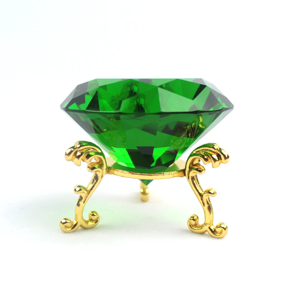 Wholesale High Quality Colored Facet Diamond Crystal Glass for Wedding Souvenirs