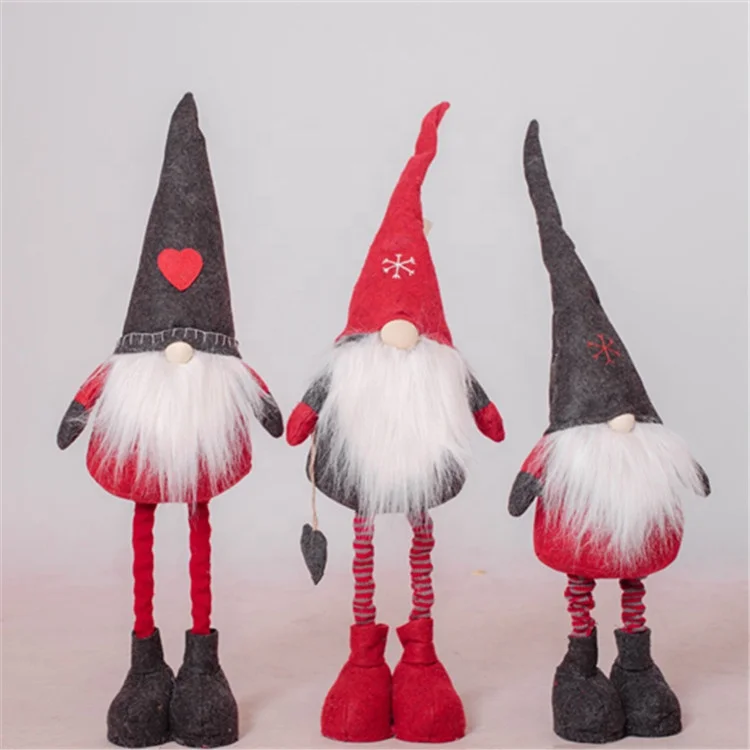 
Christmas Gnomes Plush Handmade Swedish Tomte Santa Scandinavian Figurine Nordic Plush Elf Doll Gnome Ornaments 