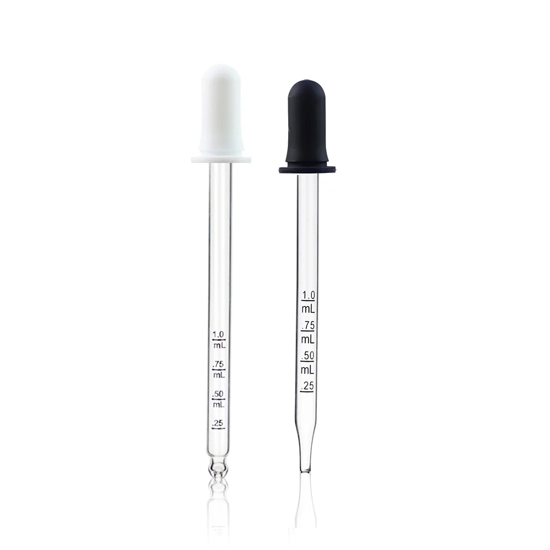 Droppers Clear Liquid Medicine Eye Dropper with Bulb Tip Silicone and glass Pipettes