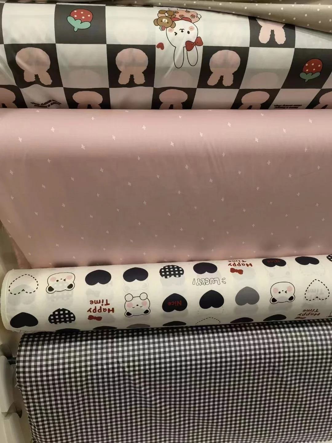 Printed nature cotton prints twill bedding sets fabric cartoon printed woven fabric for kids bedding sets good quality