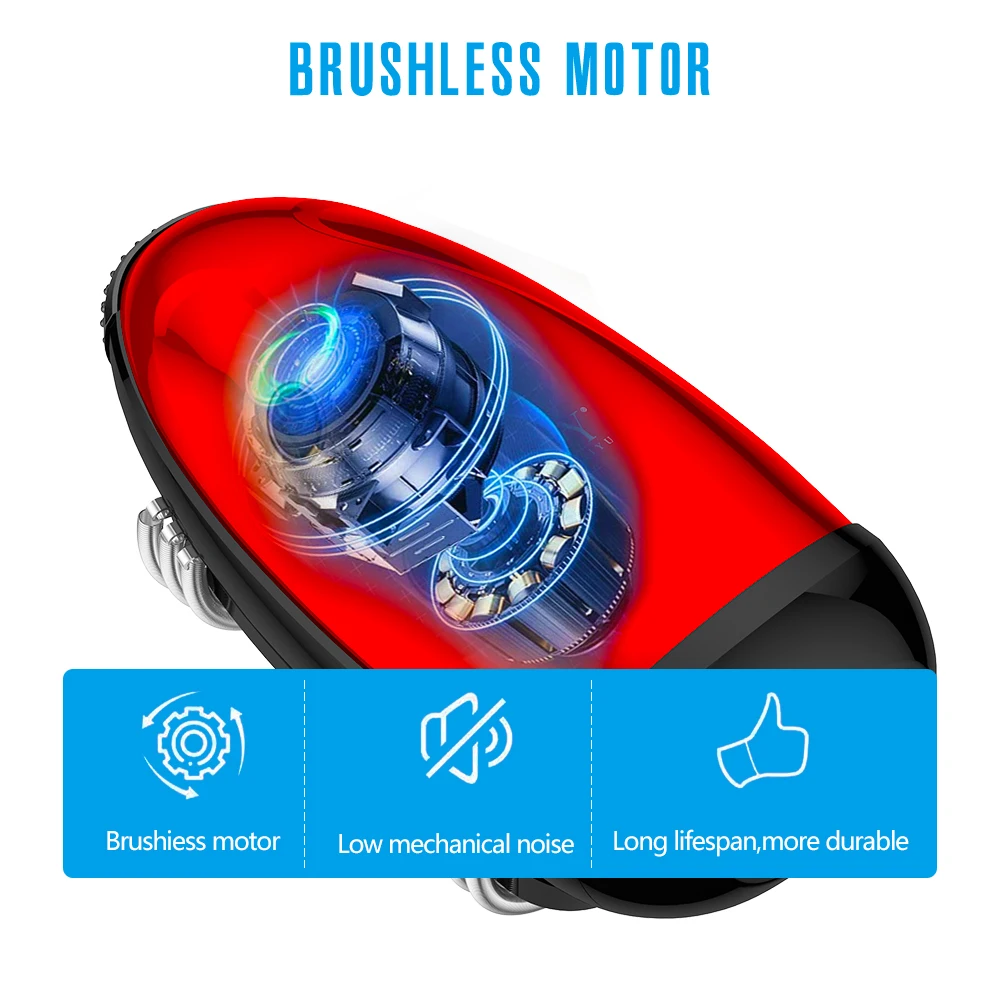 Electric Head Vibration Full Body Relax HeaPromotes Blood Circulation Relieves Fatigue Scalp Massager