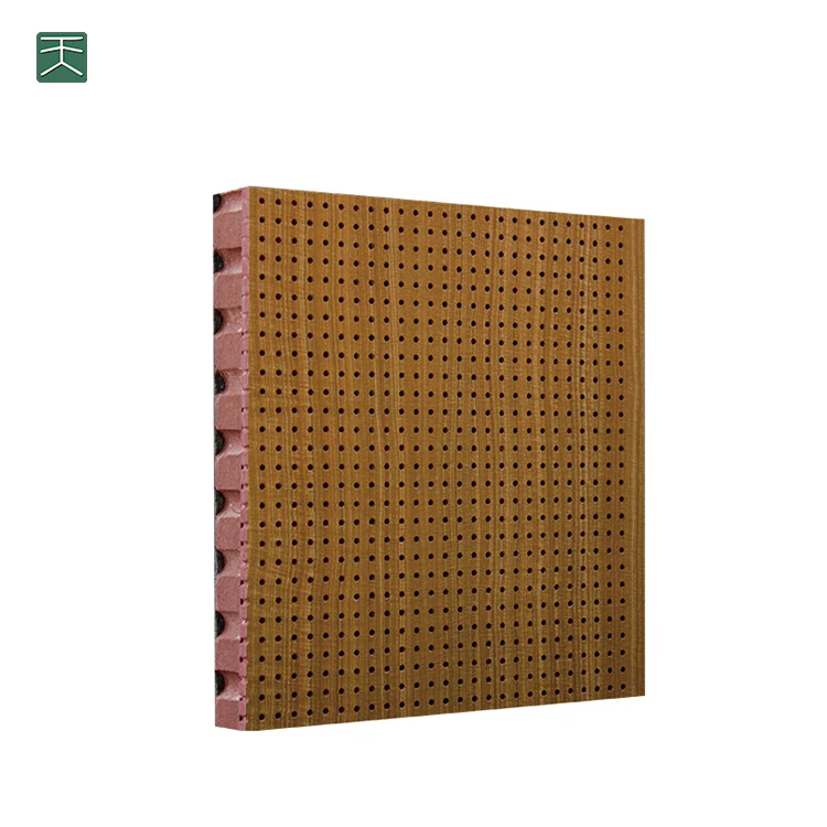 Tiange Decorative Wooden Micro Sound Absorbing Perforated Roof Wood Like Acoustic Panels For Hall
