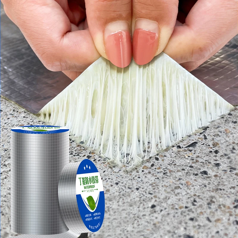 Roof leak repair material single-sided aluminum foil self-adhesive butyl waterproof tape