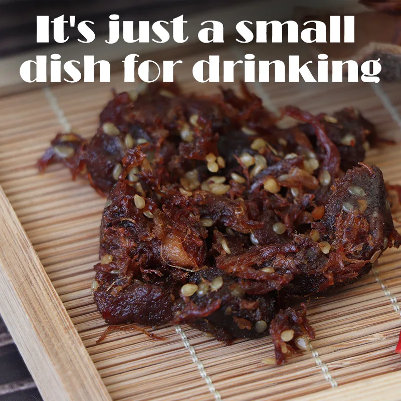 500g Wholesale High Protein Jerky Original Nutritious Beef Meat Food Snack Supplement for Working Gatherings Travelling