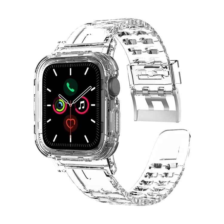 Ремешок для часов чехол прозрачный мягкий силиконовый спортивный Apple Watch 42 мм 44 38